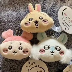 ちいかわ　ミニがま口ポーチ　うさぎ　モモンガ　カニちゃん