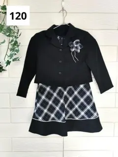 キッズフォーマル　ワンピース　120　チェック柄　卒園式　入学式　女の子