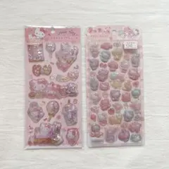 ハローキティ　サンリオ　キラキラカプセルシール　うるちゅるシール　２枚セット