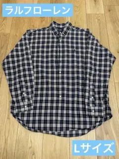 【古着】Ralph Lauren 長袖チェックシャツ Lサイズのサムネイル
