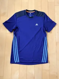 adidas ネイビー シャツ climalite機能付き M
