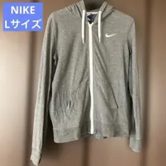 ナイキ NIKE ジップパーカー L グレー 長袖 フード付き ジップアップ
