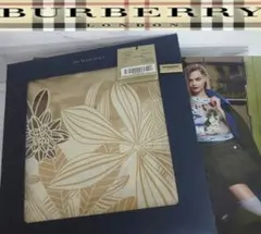新品【BURBERRY】スカーフ/シルク/花柄/ベージュ/ブラウン/