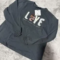 新品　ZARA キッズ　長袖カットソー 134cm グレー LOVE
