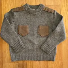 【美品】ユナイテッドバンブー　アルパカモヘヤ　エルボーパッチ　ニット