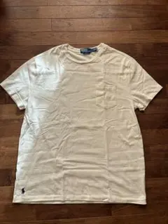 ポロ・ラルフ・ローレン Tシャツ ガーメントダイ　白から生成り
