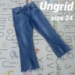 Ungrid アングリッド フリンジ裾デニム 24 レディース