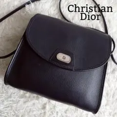 希少 クリスチャンディオール ハニカム柄 ショルダーバッグ 斜め掛け ブラック