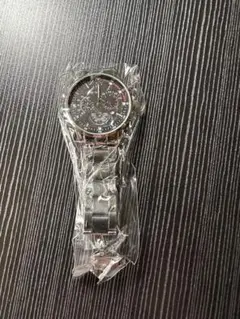 GENEVA ブラック クロノグラフ 腕時計