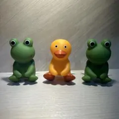 カエルとアヒルの歯ブラシ立て 吸盤付き