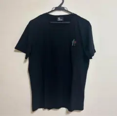 美品 MONCLER ブラック Tシャツ モンクレール 胸ポケ刺繍 サイズXL