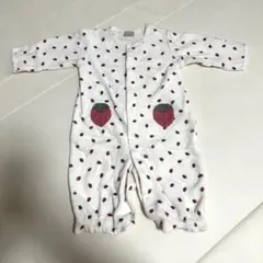 petit main イチゴ柄2wayオール