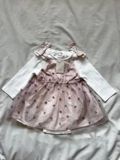 ぴょこ様専用　Petit main 刺繍ワンピース セット　80cm