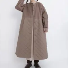 タグ付✨サマンサモスモス ロングコート キルティング 切替 モカ