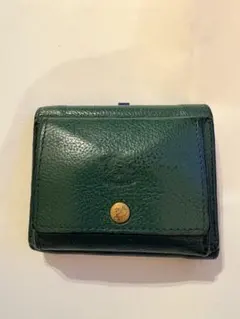 イルビゾンテ　ダークグリーン レザー 二つ折り財布