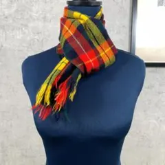 ノーブランド マフラー グリーン チェック　冬