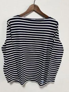 ORCIVAL ネイビー・ホワイトストライプ 長袖Tシャツ