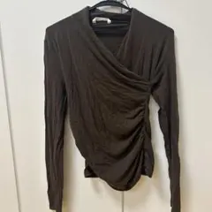 ZARA ドレープトップス　ブラウン