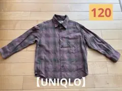 UNIQLO U 長袖シャツ 120サイズ フランネルチェックシャツ