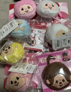 モンチッチ ぬいぐるみマスコット 6個 めじるしチャーム ヘアゴム セット