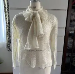 RAMUZ25 モヘアニット+ストール 2点set ホワイト