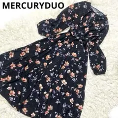 マーキュリーデュオ フラワーギャザーマキシワンピース　花柄　ティアード