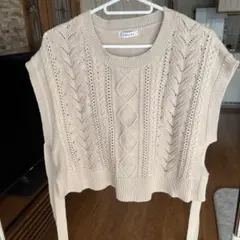 INGNI ケーブル編み ニットベスト M