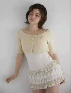 ANDMARY Cyndi frill knit mini dress - メルカリ