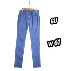 美品✨ ジーユー ☆ブルー ウルトラストレッチ スキニージーンズ w61 デニム