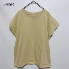 UNIQLO ユニクロ　スムースコットンフレンチスリーブTシャツ　M