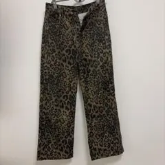 レオパード柄 ワイドパンツ Lサイズ