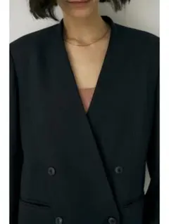 【 MOUSSY 】【 M_ 】ノーカラージャケット リサイクルポリエステル使用