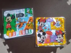 新品未開封 ミッキー ミニー ミニタオルハンカチ ２枚セット