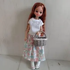 リカちゃんハンドメイド服＜153＞ 95 リカちゃん服ハンドメイド 部屋着3点セット水色 - メルカリ
