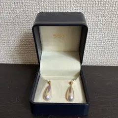r*a様 田崎真珠 TASAKI パールピアス K18刻印 マベパール ゴールドのサムネイル