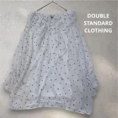 【ダブスタDSC】星柄 シフォンブラウスボウタイリボンフリルインナー付✨美品のサムネイル