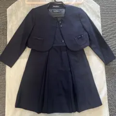 ファミリア セット　ジャケット　ワンピース　ネイビー　お受験　115 美品レア