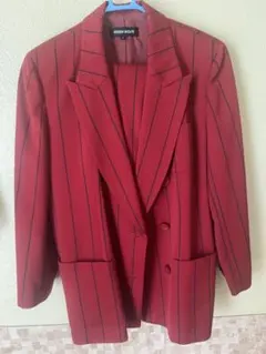 ストライプ柄 セットアップ スーツ 昭和レトロ