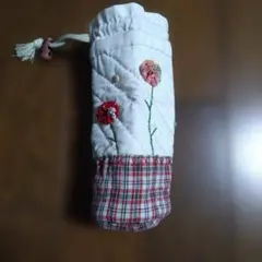 ハンドメイド ペットボトルカバー 花柄 キルティング