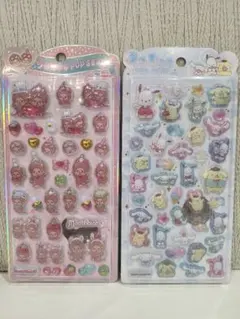 正規品！ボンボンドロップシール　うるちゅる　もんちっち　サンリオ　2点セット
