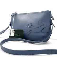 《未使用品》LONGCHAMP ロンシャン ショルダーバッグ 2層 ブルーグレーのサムネイル