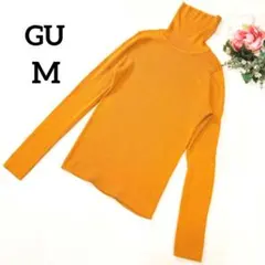 GU ジーユー リブタートルネックニット オレンジ 長袖　定番　M　529