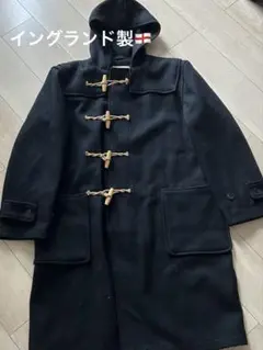 [極暖]イングランド製ダッフルコートウール　ブラック