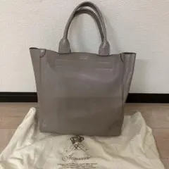 ADMJ バッグ　レザー トート　ショルダー　グレー　グレージュ