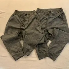 ユニクロ　UNIQLO グレー ジョガーパンツ S・XS セット　ユーズド