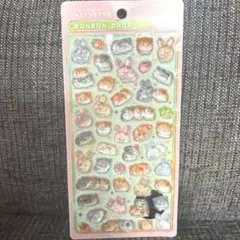 うさぎモルモット ボンボンドロップシール