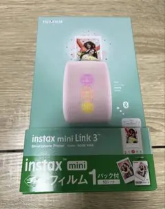 新品FUJIFILM instax mini Link 3 本体　ピンク　チェキ