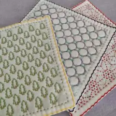 刺し子ふきん完成品【ミニふきん】のサムネイル