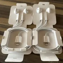 Apple Lightningコネクタ 有線イヤホン 2セット