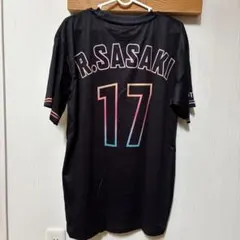 千葉ロッテマリーンズ　佐藤都志也　ブラックサマーユニフォーム　Lサイズ 佐藤都志也 #32 ユニフォーム O(XL)サイズ 千葉ロッテマリーンズ